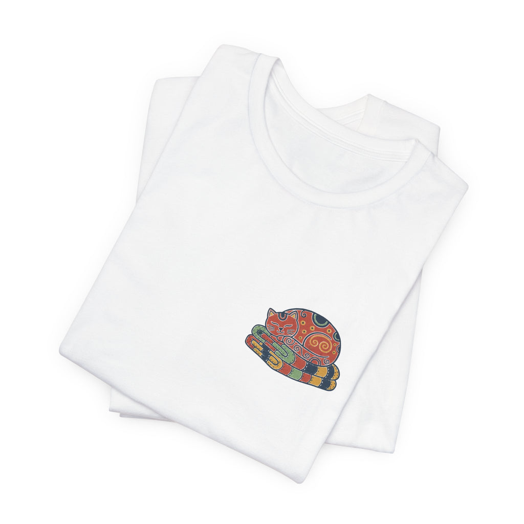 Cat On Quilt Shirt (Pocket)