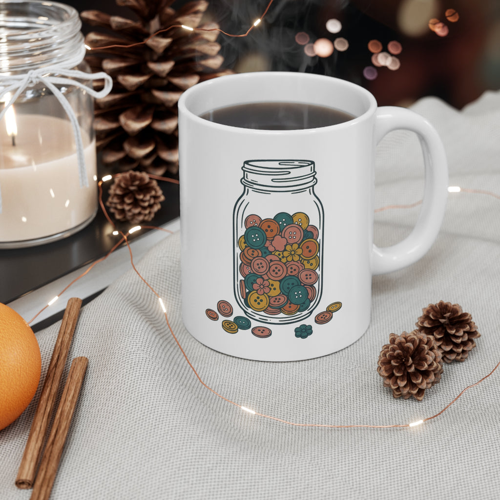 Button Jar Mug