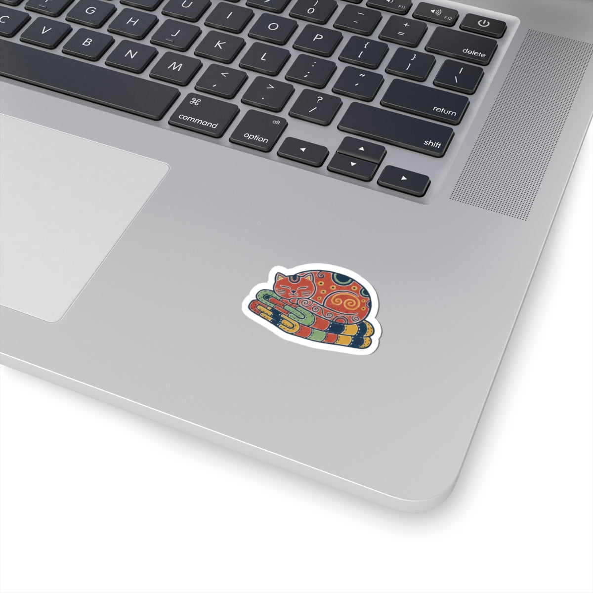Cat On Quilt Sticker