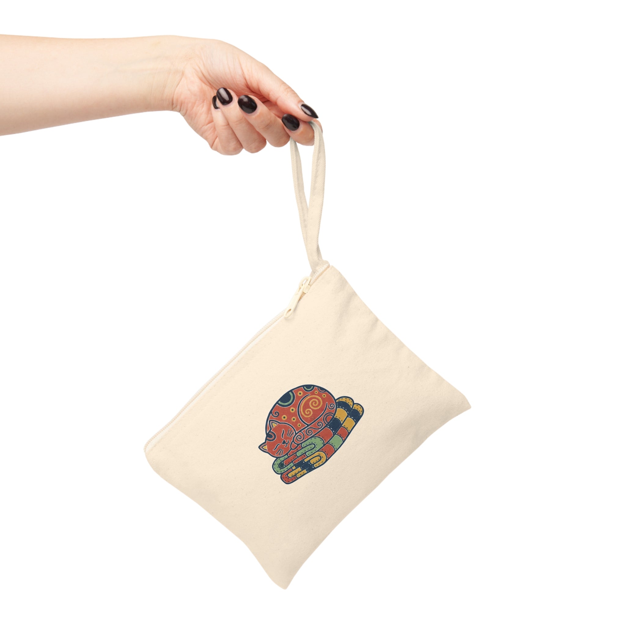 Cat On Quilt Zip Pouch