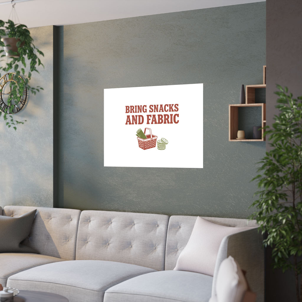 Snacks And Fabric Poster