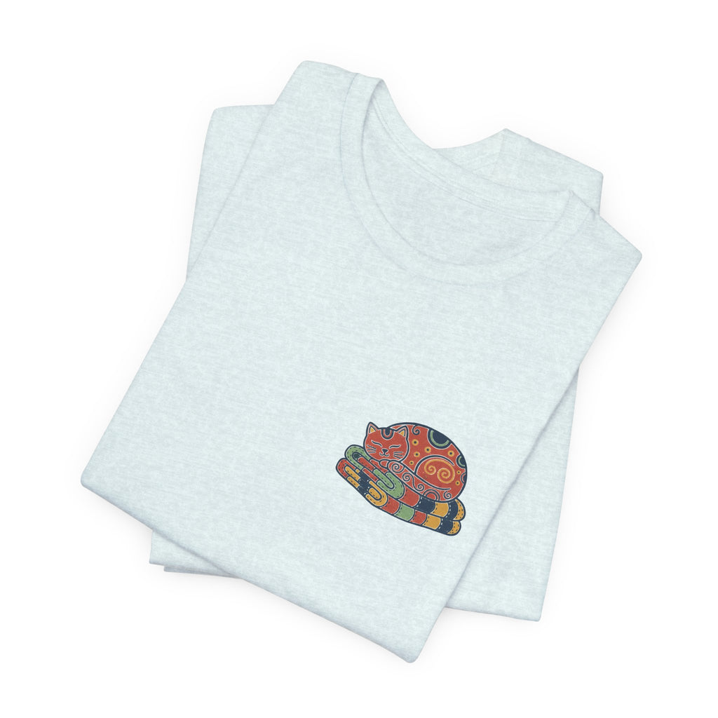 Cat On Quilt Shirt (Pocket)