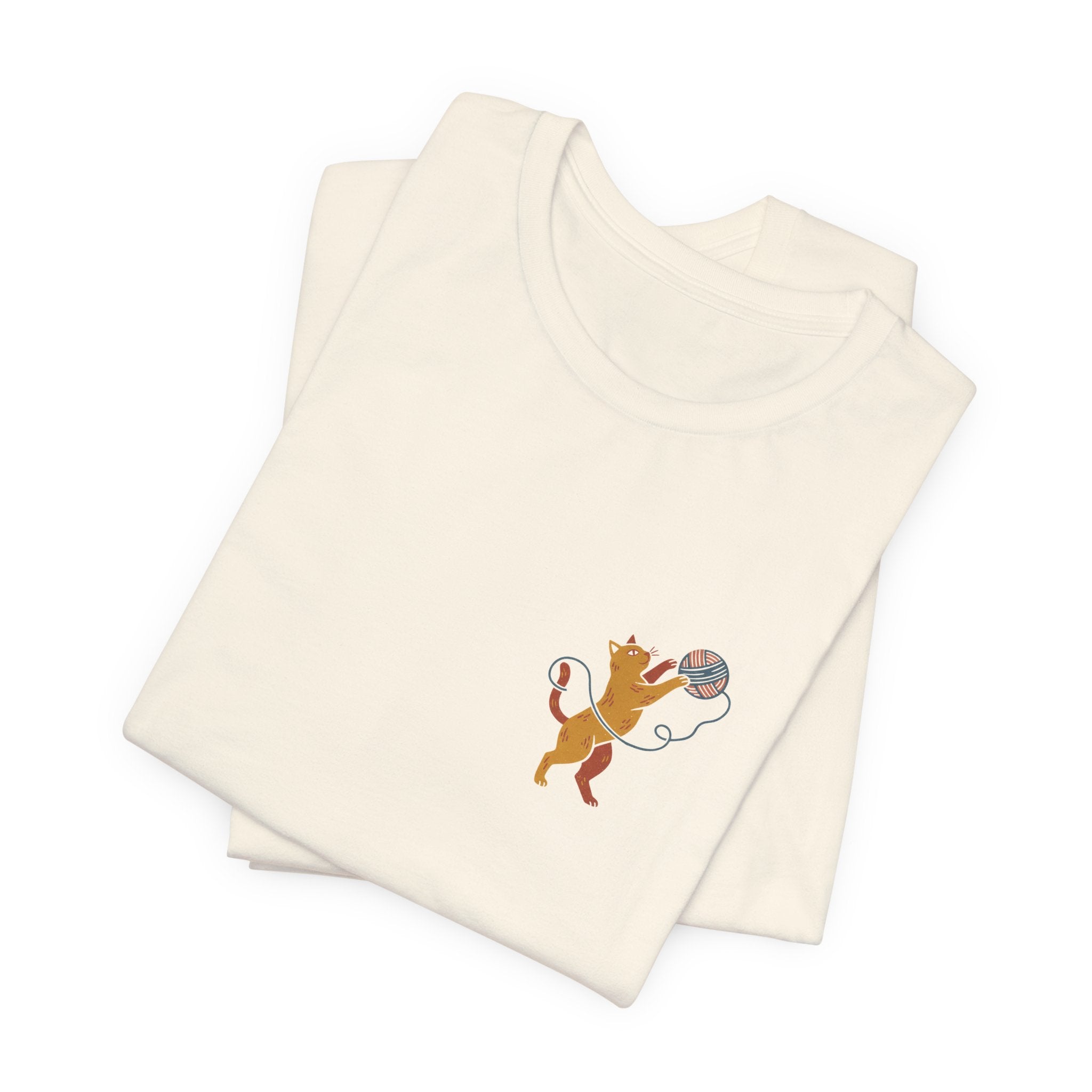 Cat Yarn Ball Shirt (Pocket)
