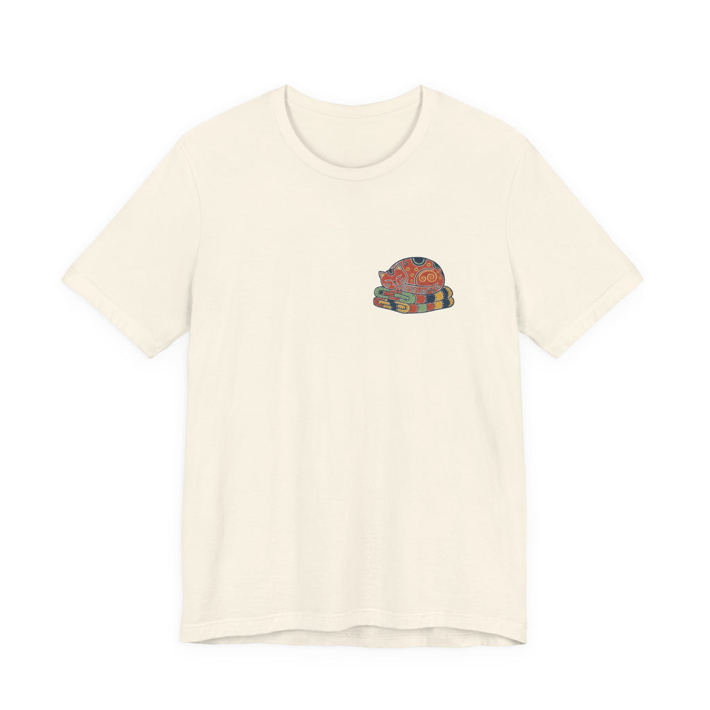 Cat On Quilt Shirt (Pocket)