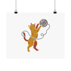 Cat Yarn Ball Poster