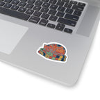 Cat On Quilt Sticker