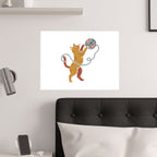 Cat Yarn Ball Poster