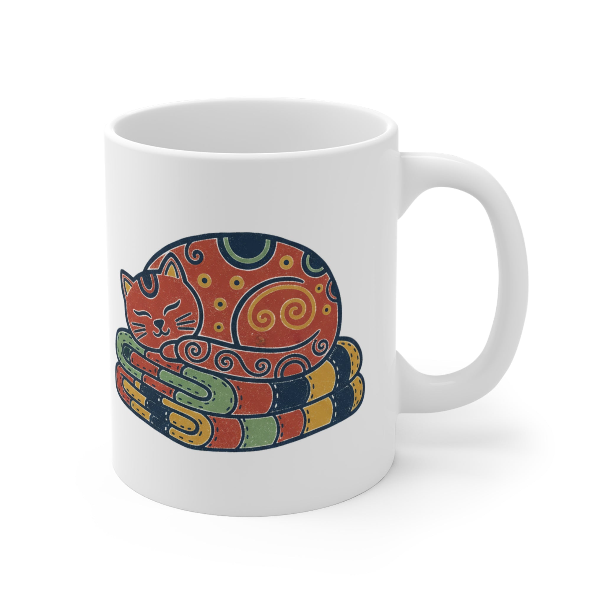 Cat On Quilt Mug