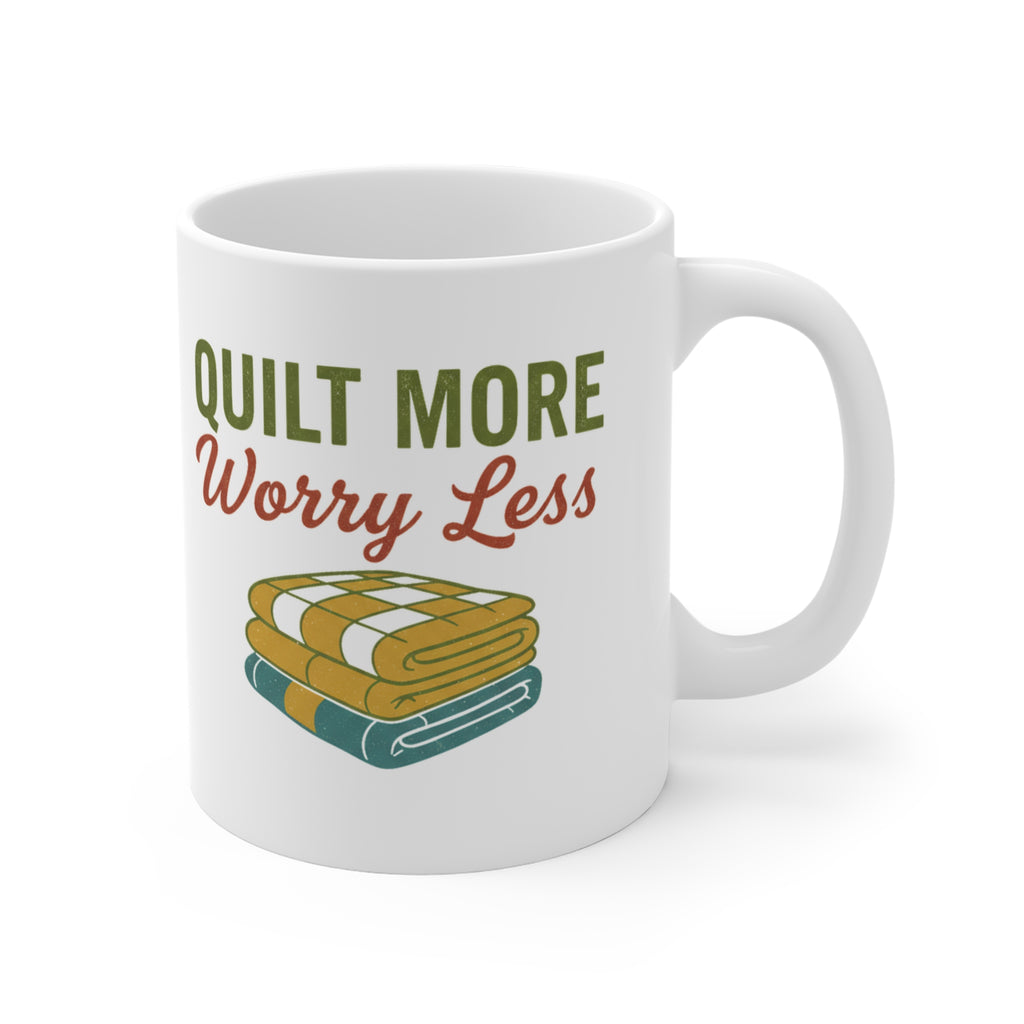 Quilt More Worry Less Mug