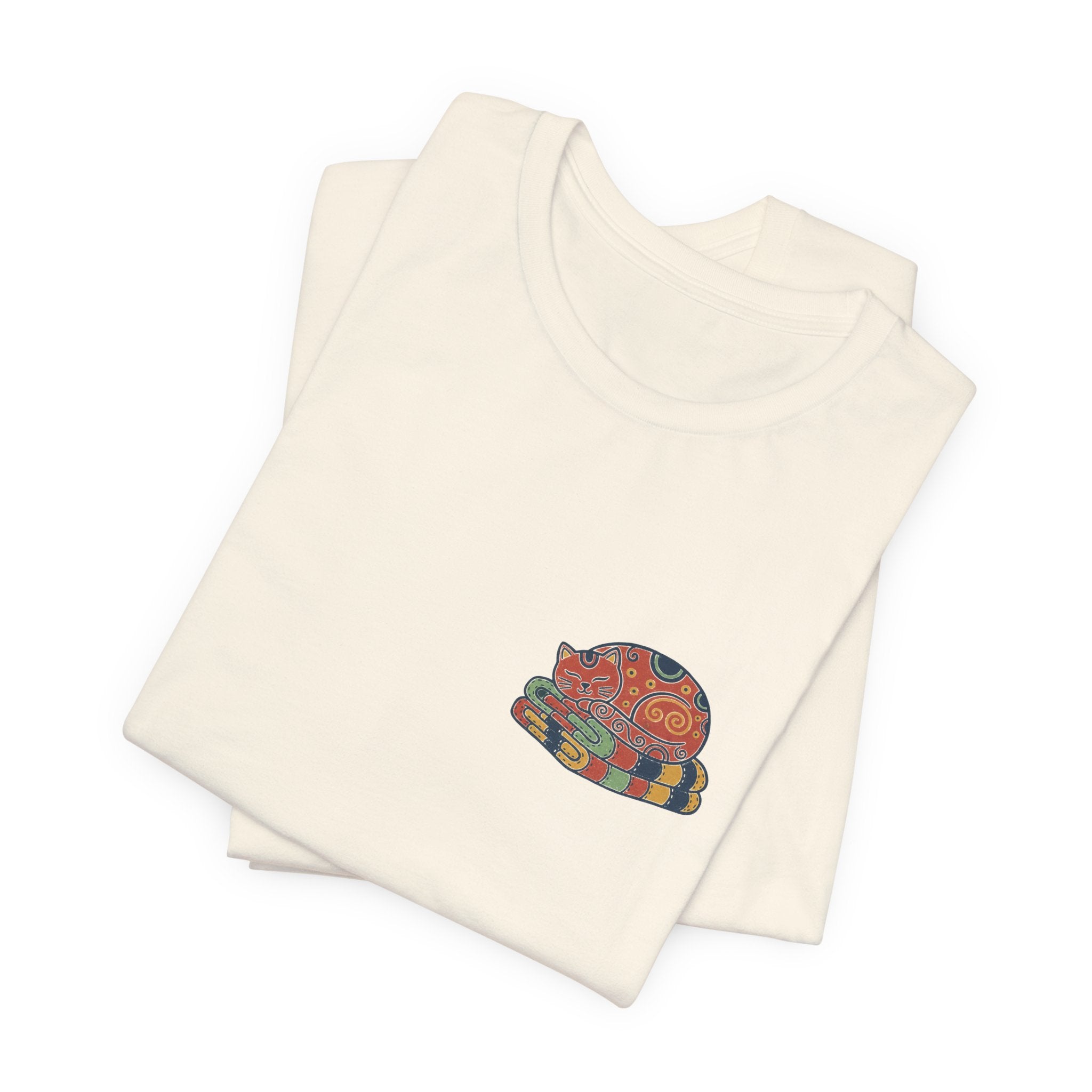 Cat On Quilt Shirt (Pocket)