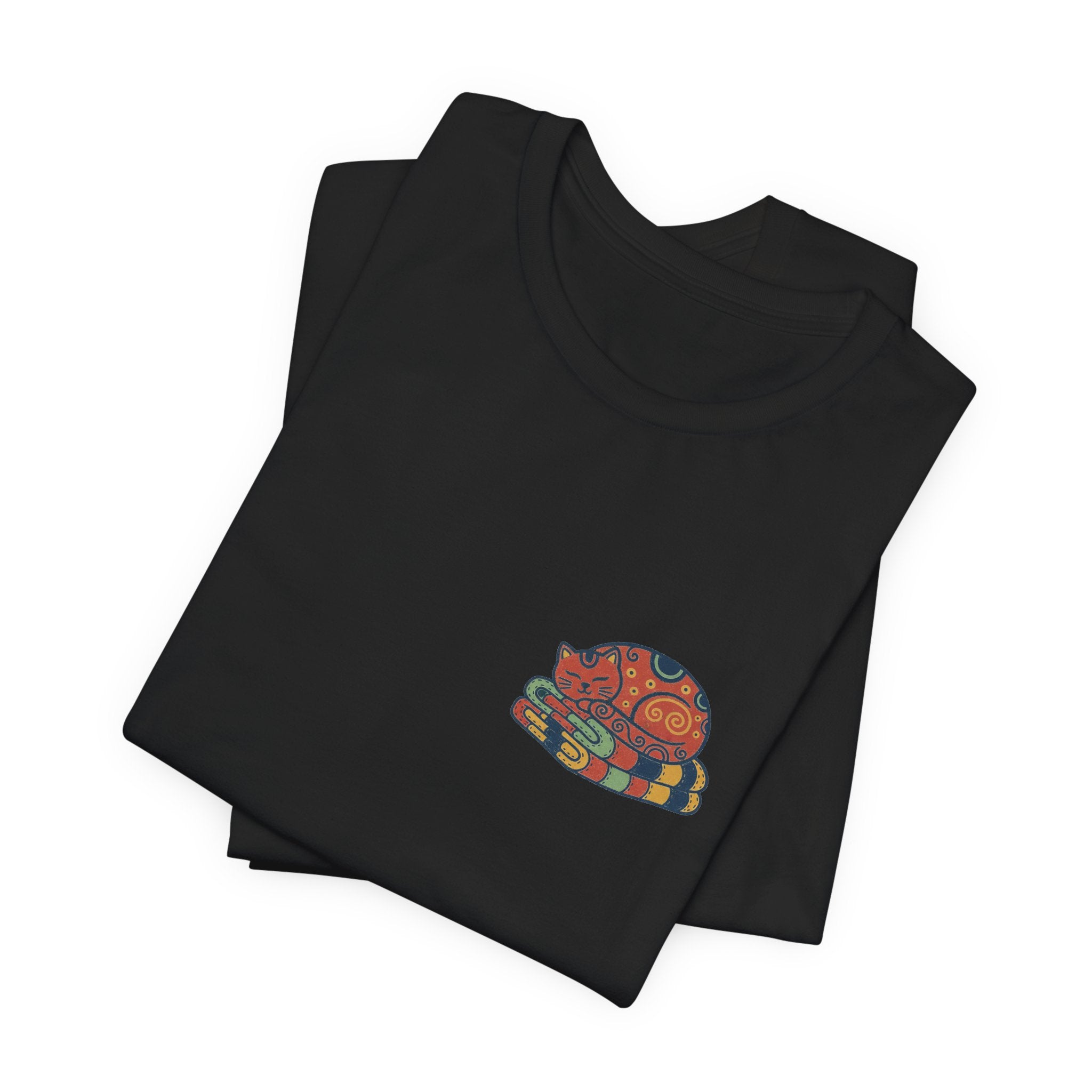 Cat On Quilt Shirt (Pocket)