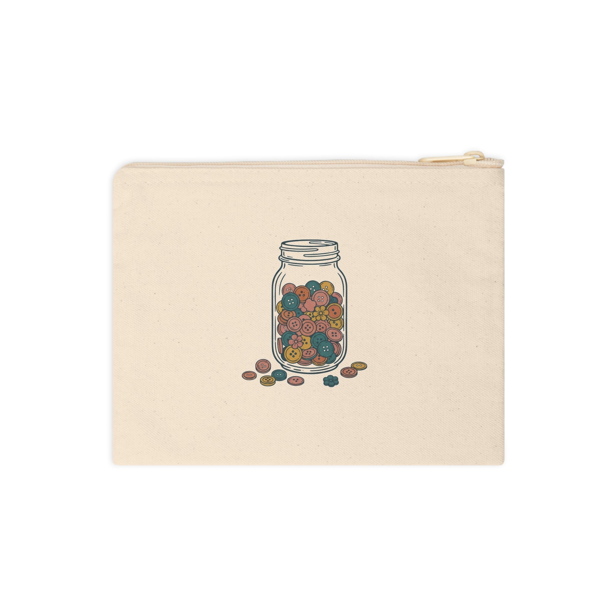 Button Jar Zip Pouch