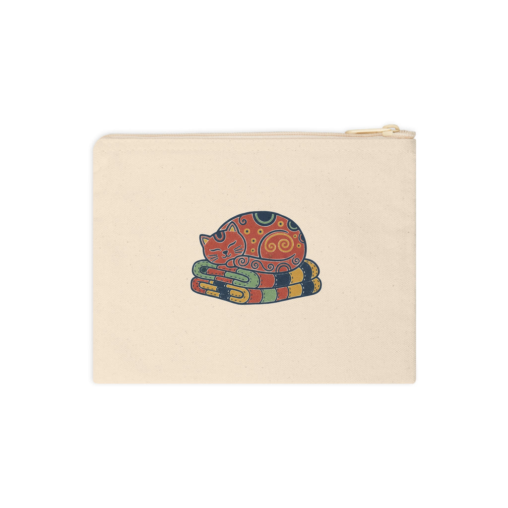 Cat On Quilt Zip Pouch
