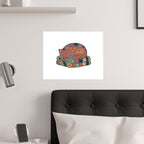 Cat On Quilt Poster