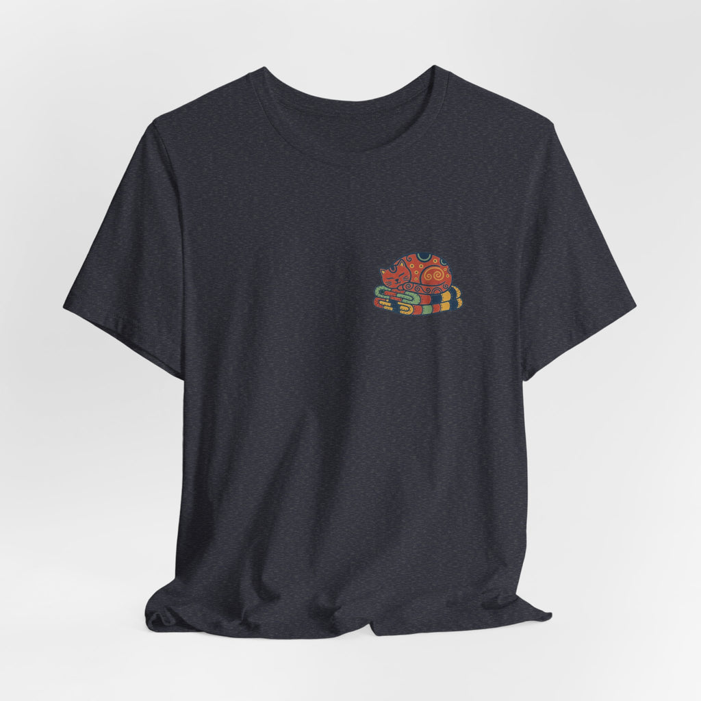 Cat On Quilt Shirt (Pocket)