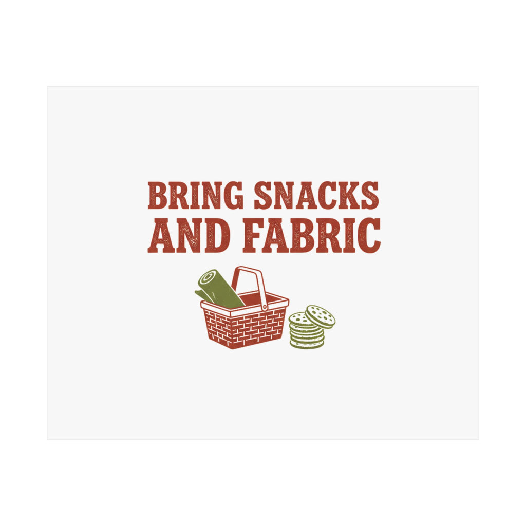 Snacks And Fabric Poster