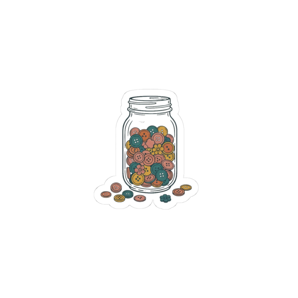 Button Jar Sticker