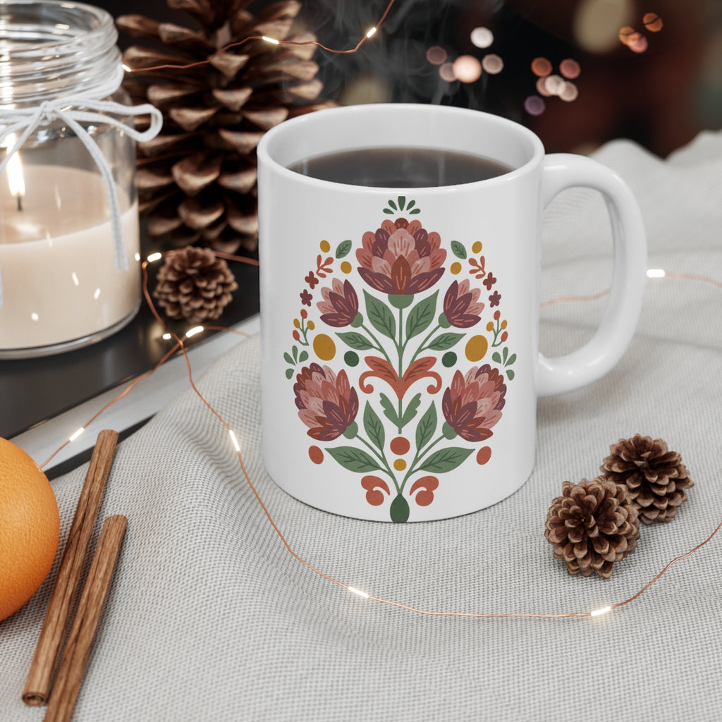 Fabric Floral Spray Mug