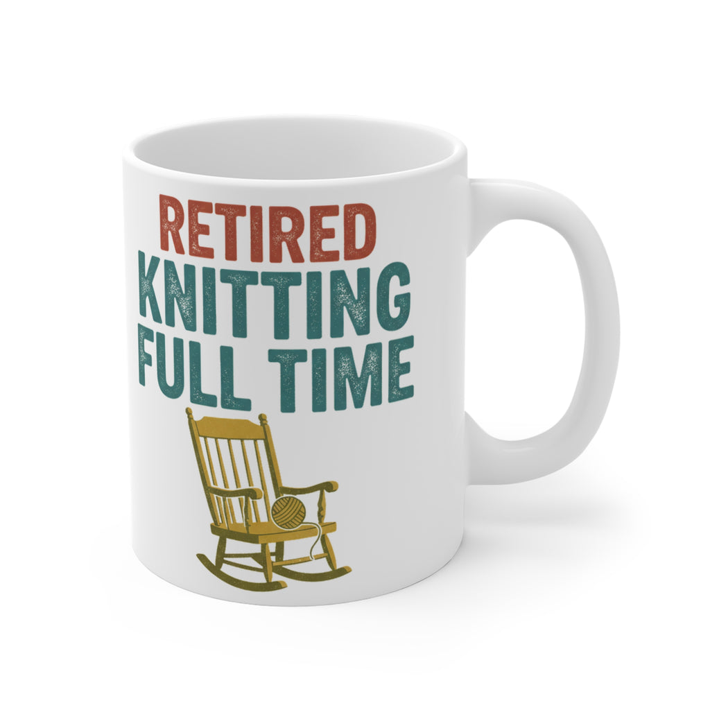 Retired Knitting Fulltime Mug