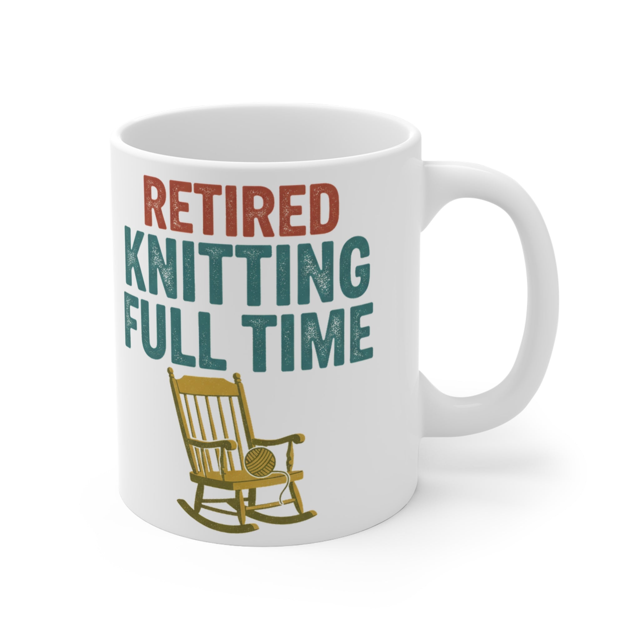 Retired Knitting Fulltime Mug