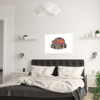 Cat On Quilt Poster