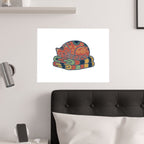 Cat On Quilt Poster