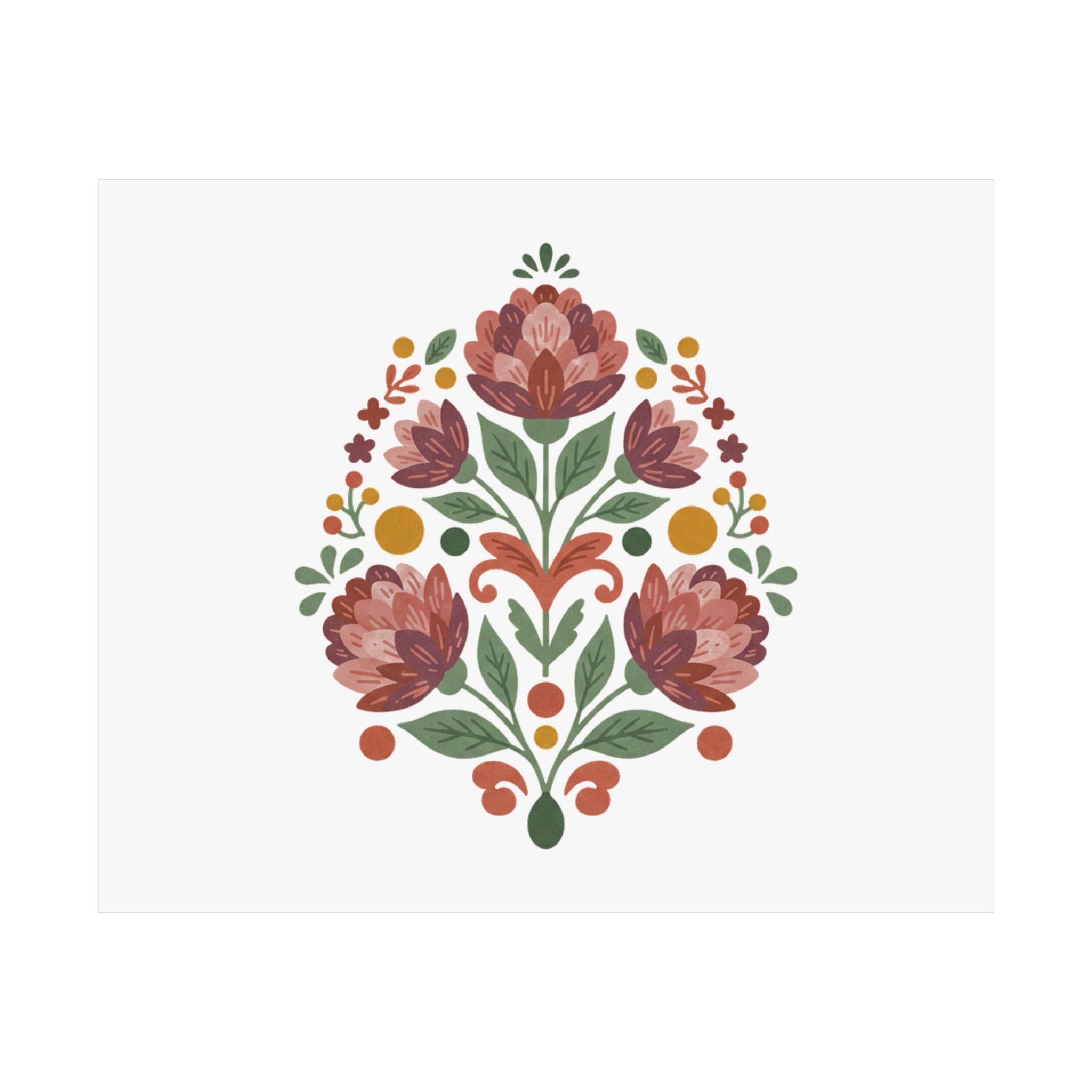 Fabric Floral Spray Poster