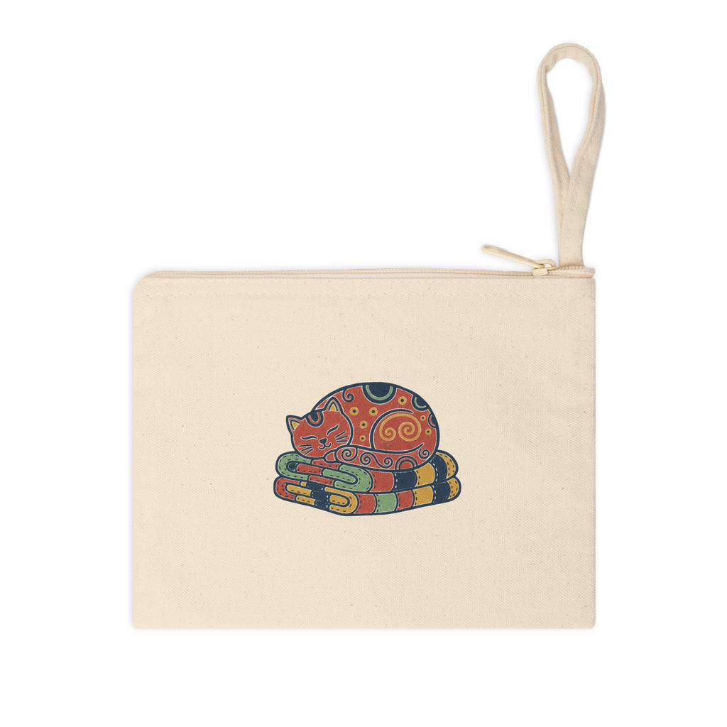 Cat On Quilt Zip Pouch