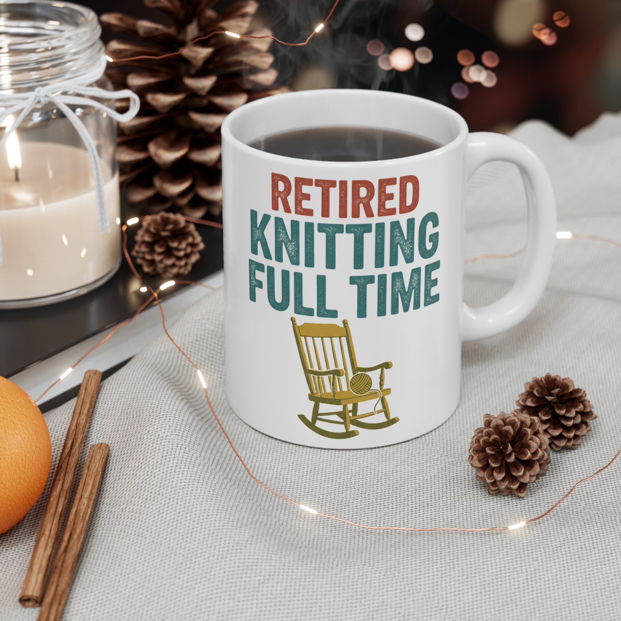 Retired Knitting Fulltime Mug