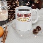 Warning May Knit Mug