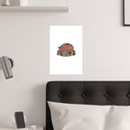 Cat On Quilt Poster