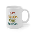 Eat Sleep Knit Repeat Mug
