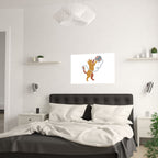 Cat Yarn Ball Poster