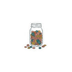 Button Jar Sticker