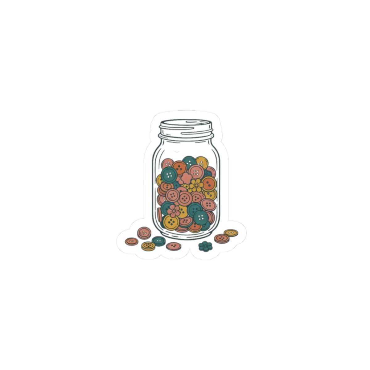 Button Jar Sticker