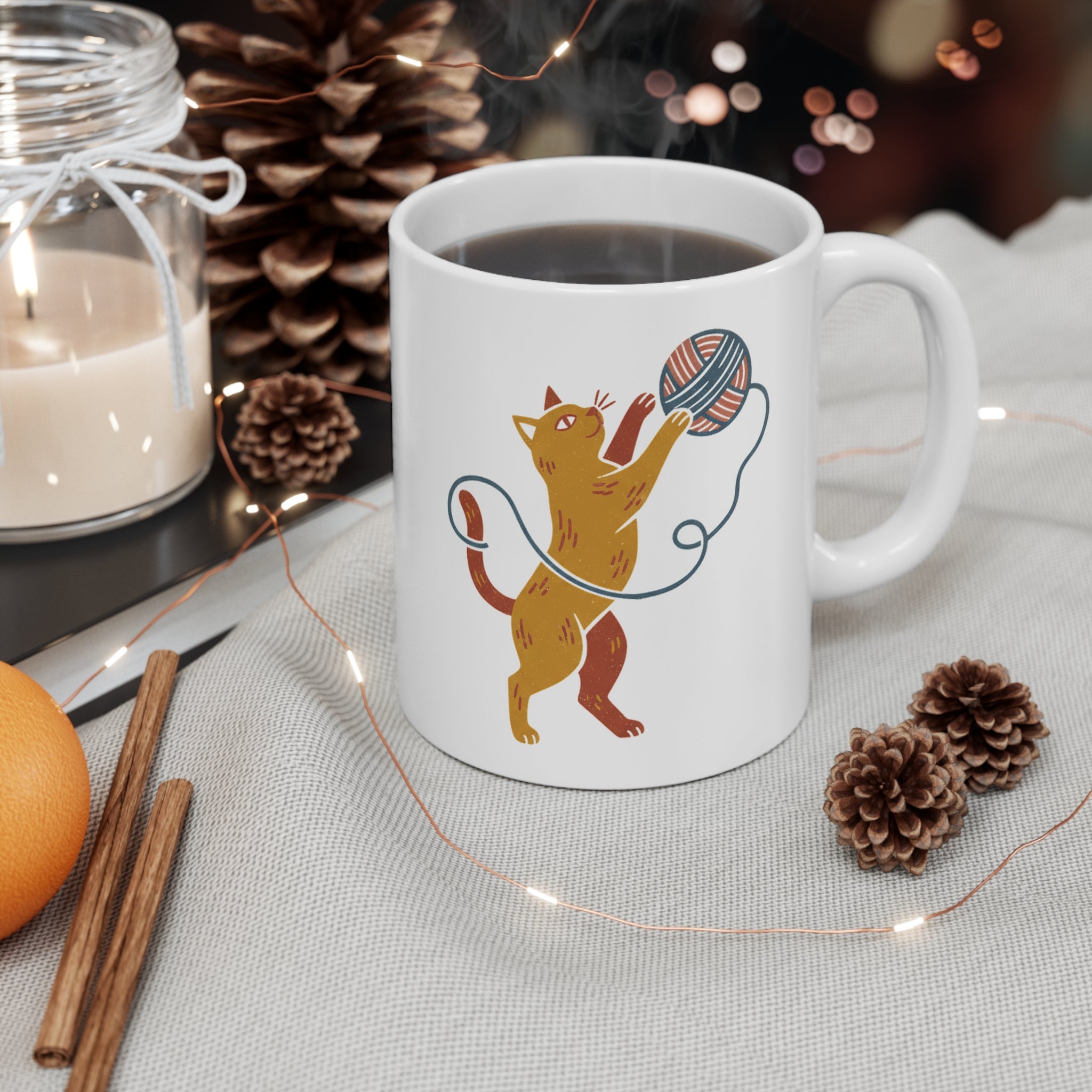 Cat Yarn Ball Mug
