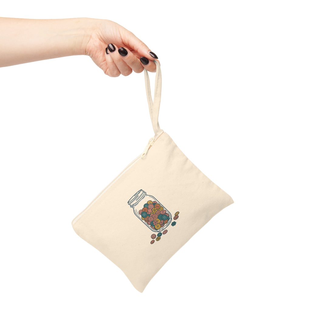 Button Jar Zip Pouch