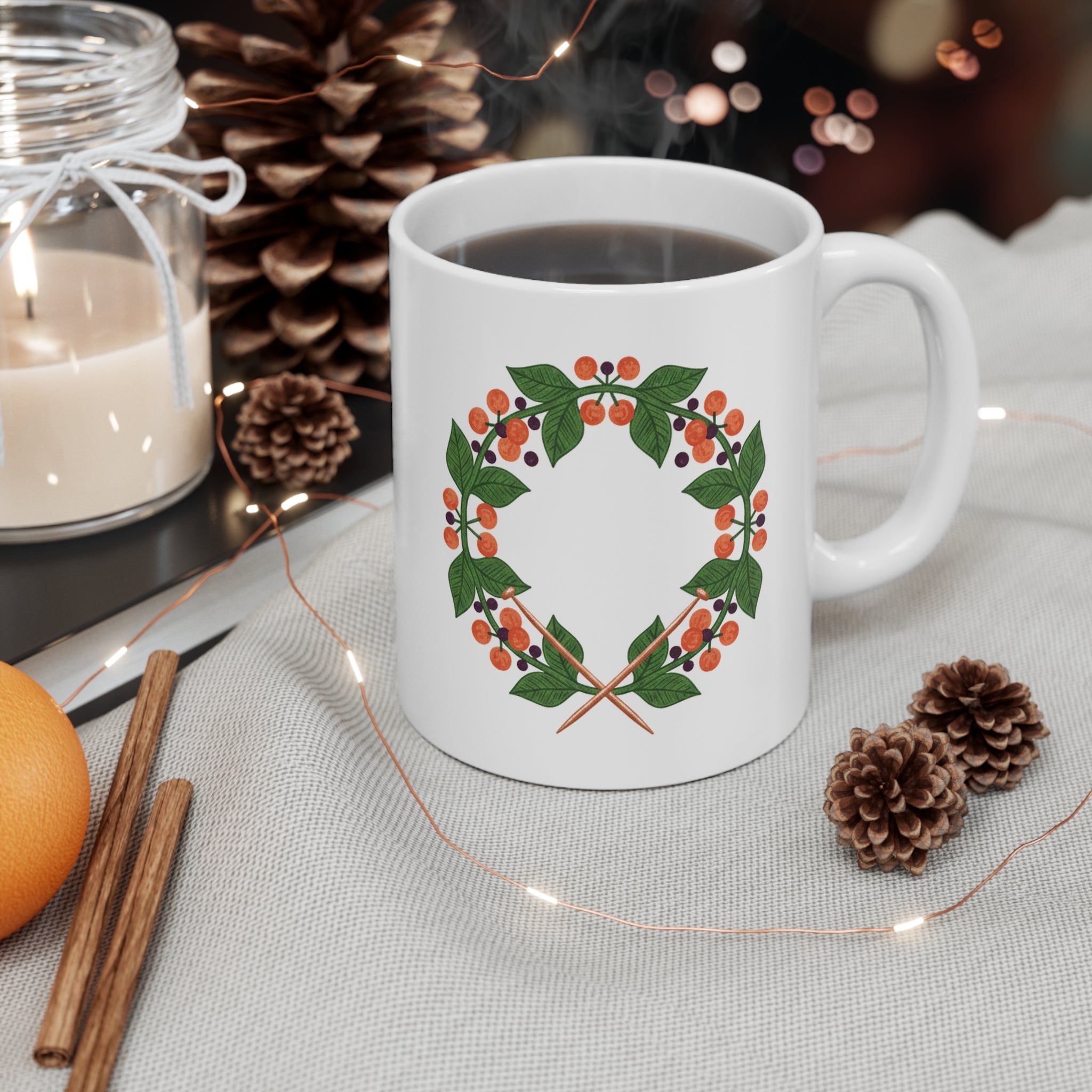 Yarn Wreath Mug