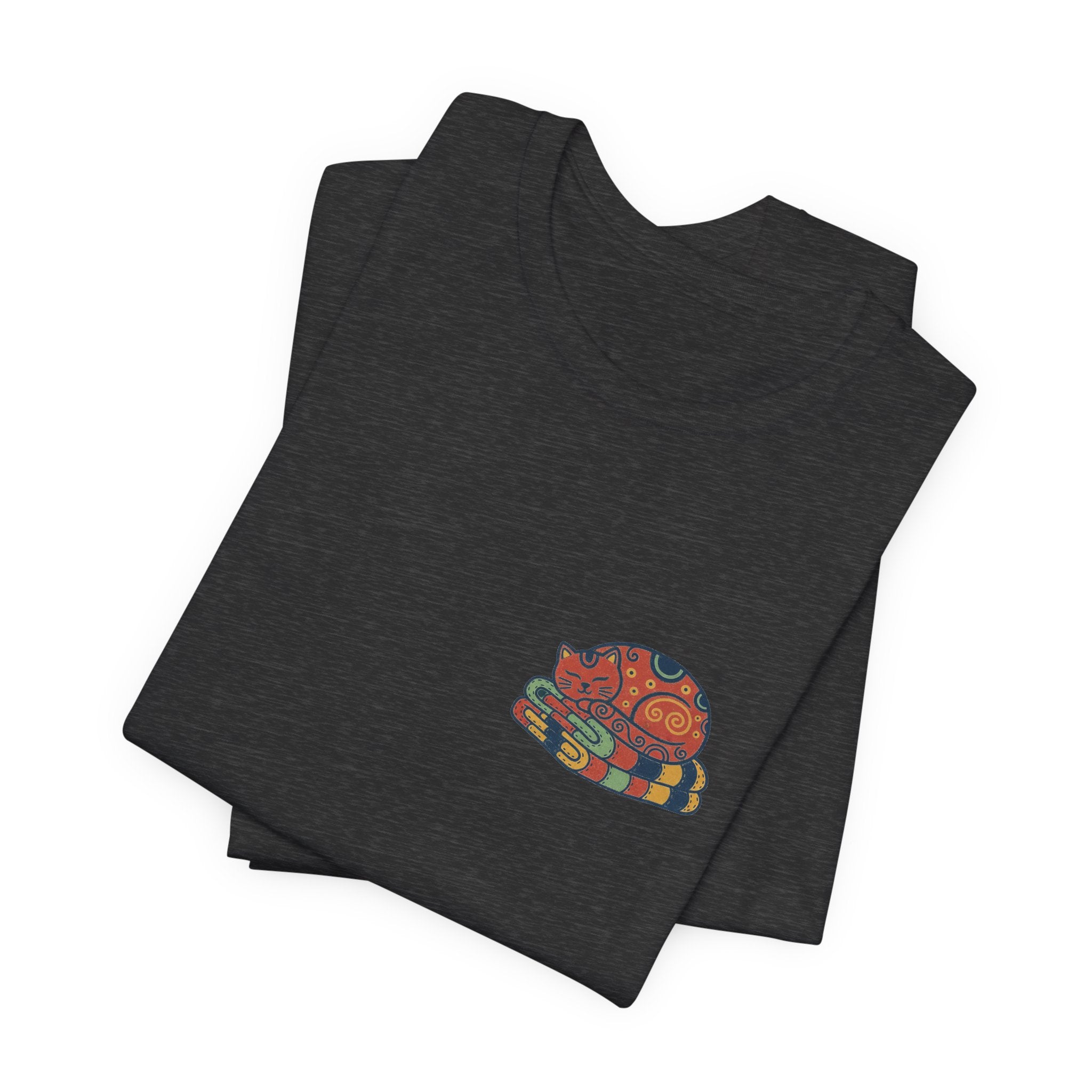 Cat On Quilt Shirt (Pocket)
